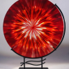 Time Portal IV, Side 1 with Back Light in Metal Double Wave Stand