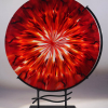 Time Portal IV, Side 2 with Back Light in Metal Double Wave Stand
