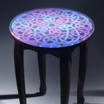 Celtic Knot #1. Sandcarved and Gilded Tabletop