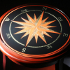 Mariner's Compass, Sandcarved and Gilded Tabletop