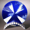 Blue and White Radiant Disk with Front Light