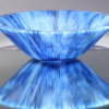 Copper Blue and Opaline Radiant Bowl on Mirror Surface