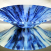 Copper Blue and Opaline Radiant Bowl on Mirror Surface