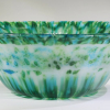 Green and Blue Deep Convergence Bowl Showing Exterior Matte Surface