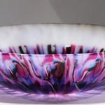 Blue, Pink and Cranberry Convergence Bowl