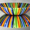 Radiant Rainbow Bowl on Mirror Surface