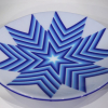 White Snowflake Bargello Platter