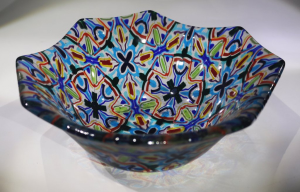 Multicolored Kaleidoscopic Bowl