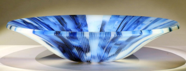 Copper Blue and Opaline Radiant Bowl