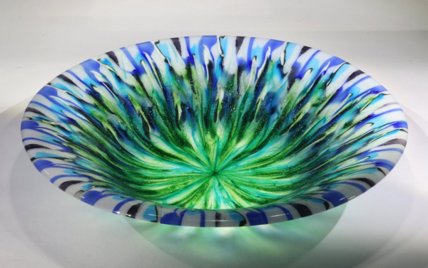 Blue and Green Convergence Bowl
